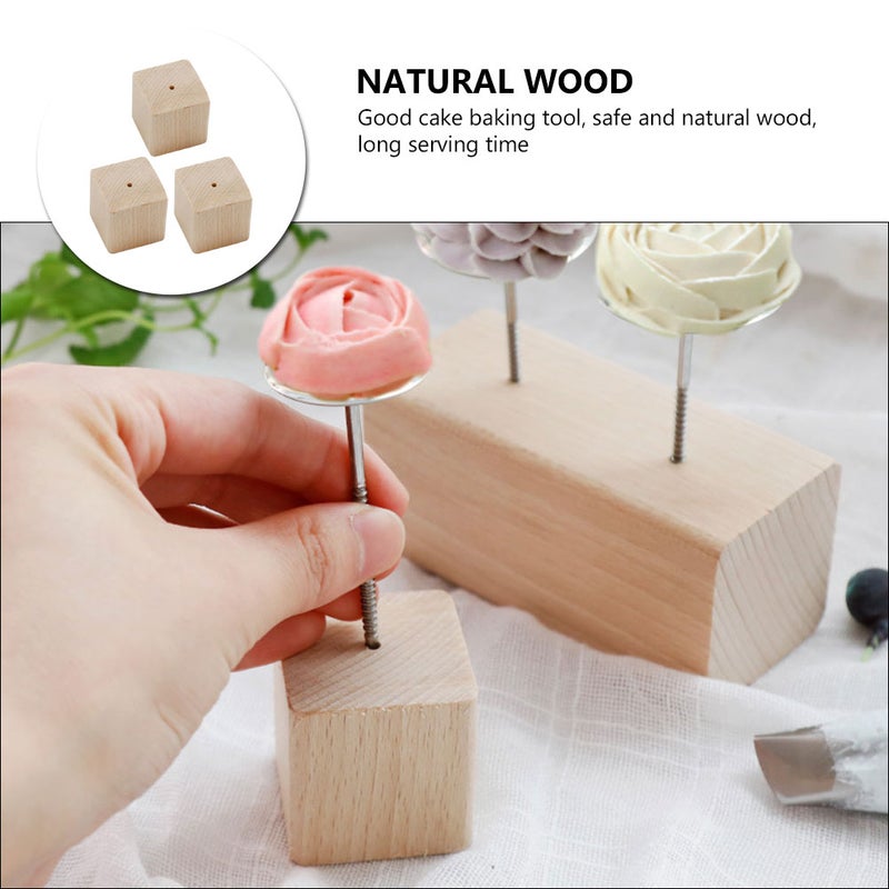 3Pcs Decorating Bases Decorating Table Decorating Nail Table (Wood Color) - Image 4