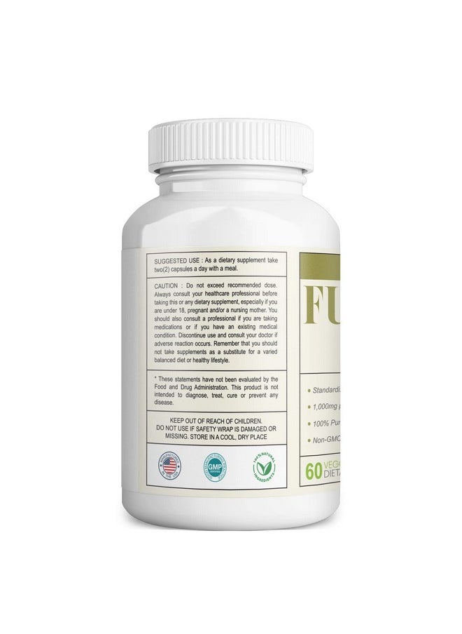 Fucoidan 1000Mg Per Serving Standardized To 85% Fucoidan Extract Capsules 60 Veggie Capsules Vegan & Non Gmo Supports Immune System Powerful Antioxidant