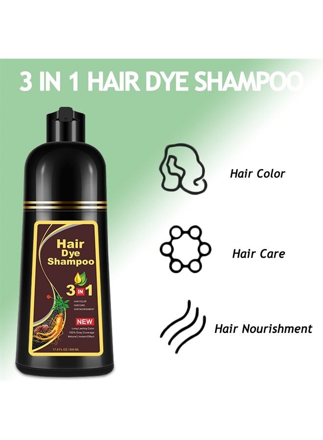 Agthyuve Herbal 3 in 1 Coffee Hair Dye 13.53 FL Oz, Coffee Hair Shampoo, Semi-Permanent Hair Dye Shampoo, 100% Gray Hair Coverage, Effect in 5 Minutes, Lasts 30 Days Hair Color Shampoo (coffee) - Image 2