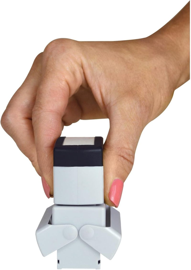 AccuStamp Message Stamp with Shutter, 2-Color, ENTERED, 1-5/8" x 1/2" Impression, Pre-Ink, Red and Blue Ink (035544) - Image 3