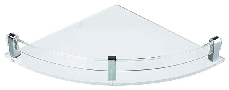 QUISTAL 12x12 Inch Acrylic Wall Mount Multipurpose Modern Corner Shelf for Bathroom, Kitchen, Bedroom (Pack of 3, Clear) - Image 3