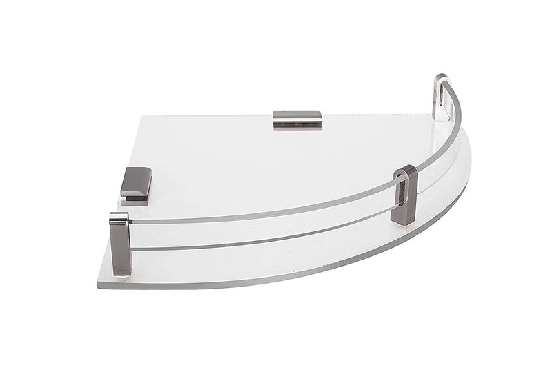 QUISTAL 12x12 Inch Acrylic Wall Mount Multipurpose Modern Corner Shelf for Bathroom, Kitchen, Bedroom (Pack of 3, Clear) - Image 5