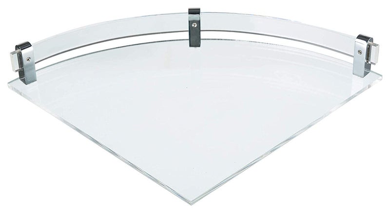 QUISTAL 12x12 Inch Acrylic Wall Mount Multipurpose Modern Corner Shelf for Bathroom, Kitchen, Bedroom (Pack of 3, Clear) - Image 4