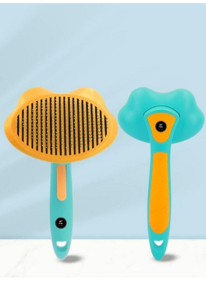 بت فرشاة تنظيف ذاتية - تزيل بلطف الطبقة السفلية المتساقطة والتشابكات والشعر المتشابك - سيحب كلبك أو قطتك أن يتم تنظيفه باستخدام فرشاة العناية - Image 1