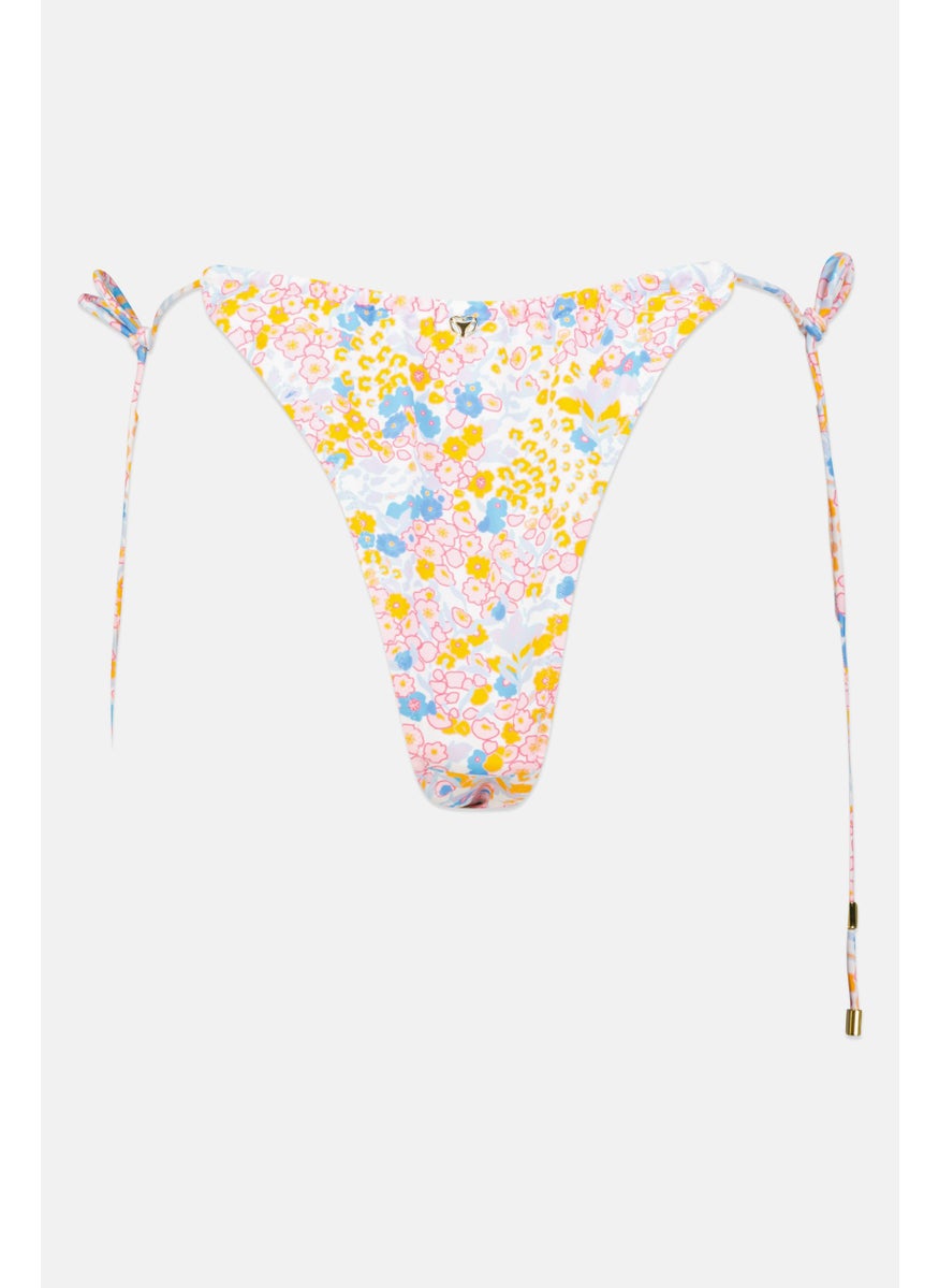 Candypants Women Floral Print Bikini Bottom, Multicolor  - Image 2