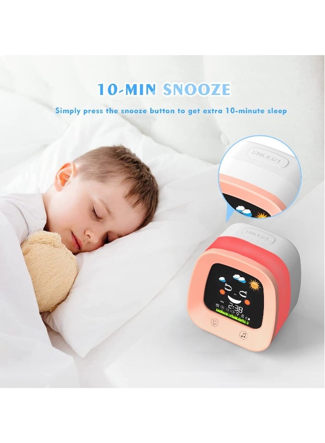 Kids Alarm Clock, Digital Wake up Clock for Kids Bedroom, Toddlers Sleep Trainer with Sound Machine Night Light Nap Timer, Digital Clocks for Boy Girl Birthday Gift  - Image 5