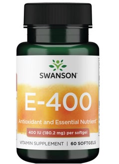 SWANSON Vitamin E 400 Iu (180 mg) 60 Softgels 