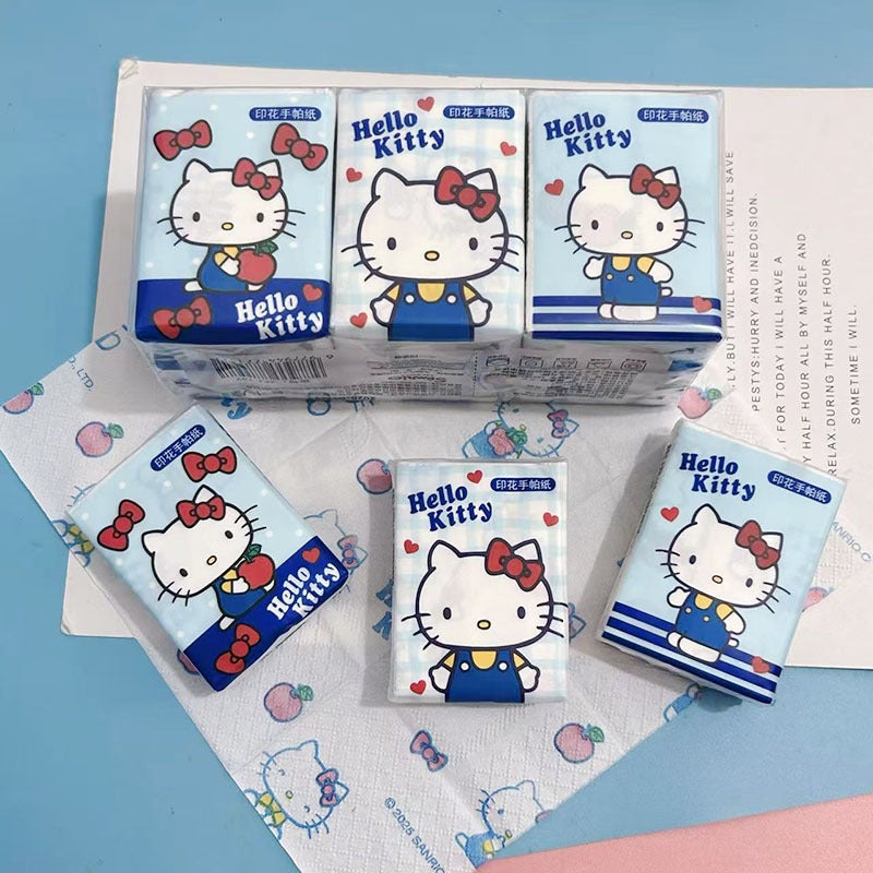 Printed Handkerchief Paper Kt Cat Parchia Dog Printed Paper Towel Portable Small Package Facial Tissue Toilet Paper Color Napkin - Image 1