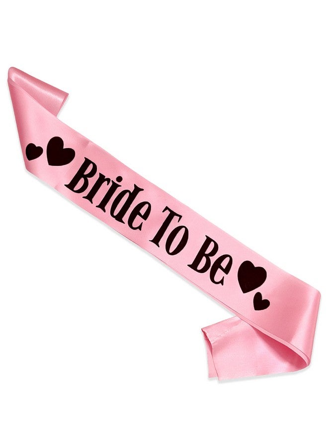 WOBBOX Bachelorette Party Sash For Bride & Groom, Bride To Be Sash, Briadal Shower Sash, Team Bride Sash, Bachelorette Party Decoration Items- Light Pink BlackText Bride to be - Image 1