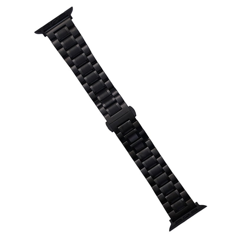 erorex For Apple Watch Series 7 41Mm Five-Beads Stainless Steel Watch Band(Black) - Image 1