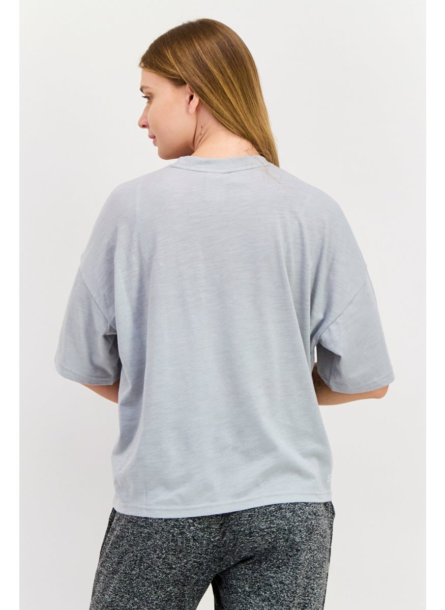 PUMA Women Sportswear Fit Short Sleeve Training T-Shirts, Light Grey  - Image 3