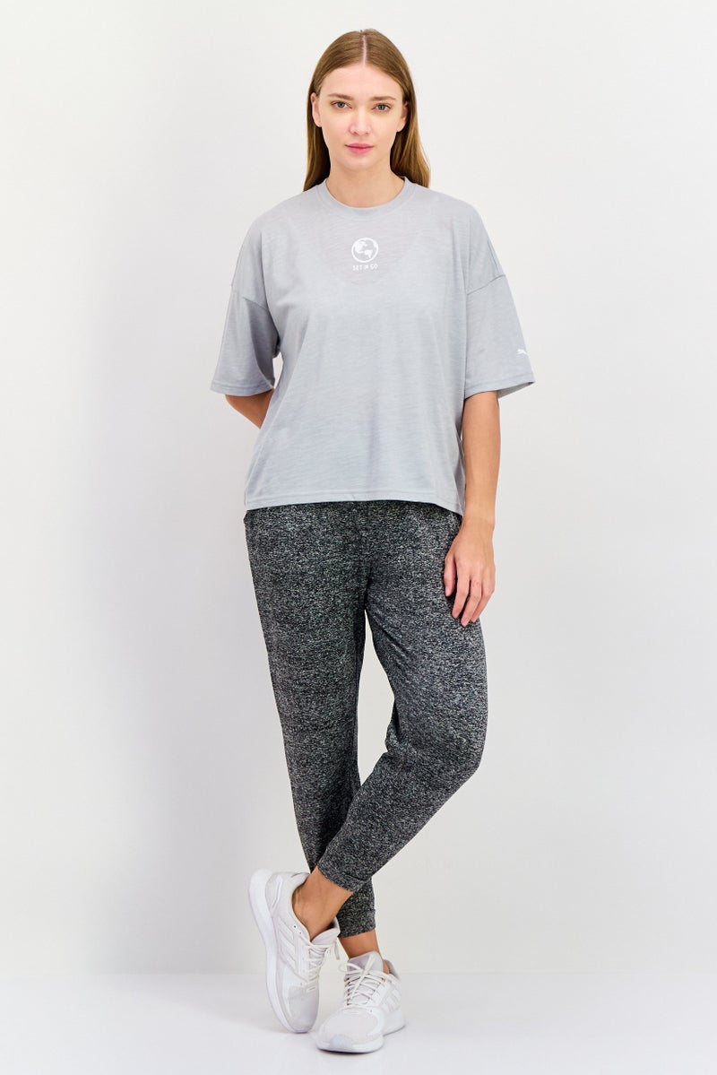 PUMA Women Sportswear Fit Short Sleeve Training T-Shirts, Light Grey - Image 4