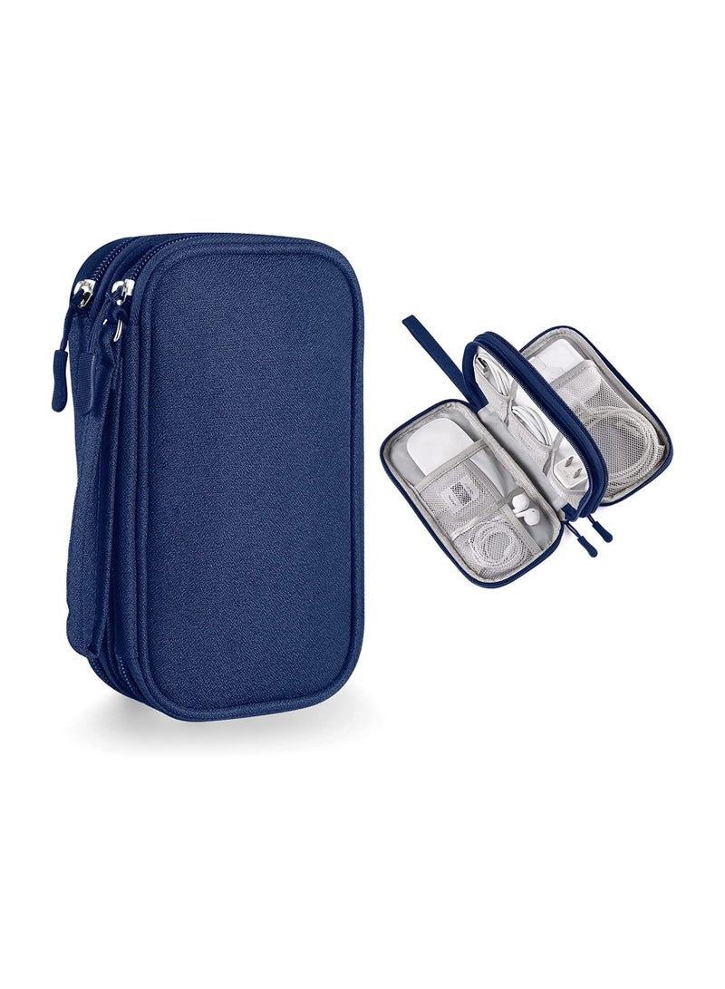 Y&D Electronics Accessories Organizer Small Carrying Case Bag Portable Cable Storage Pouch Travel Gadgets for Keeping Power Cord Charger Cables Wireless Mouse  - Image 1