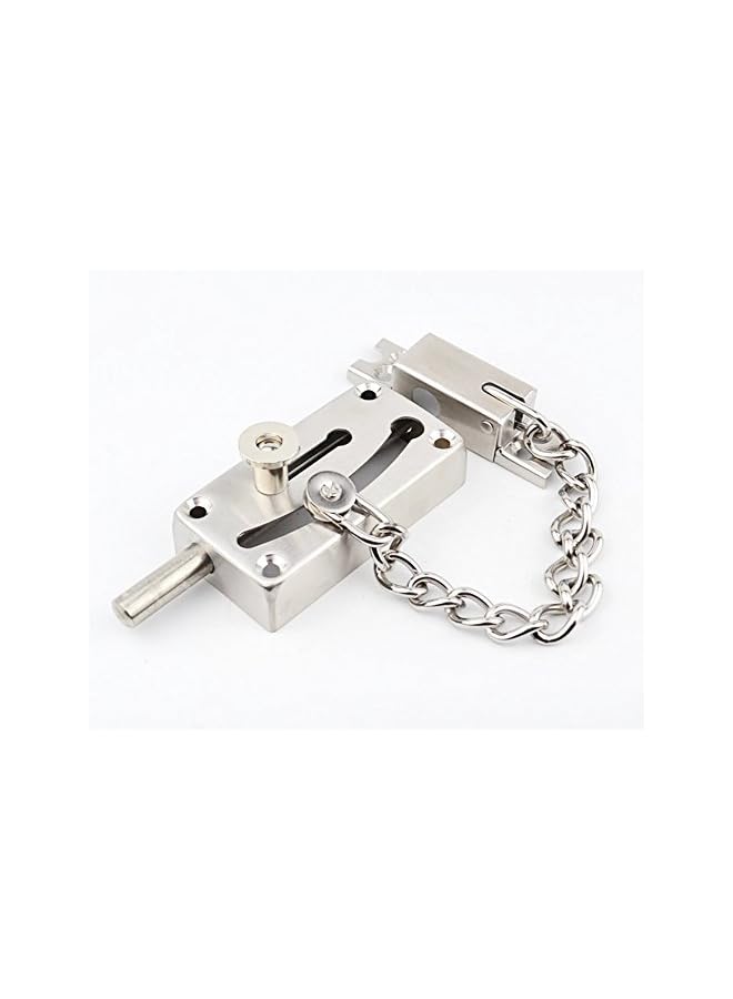 promass (100pcs) Slide Bolt Latch Gate Latches Safety Door Lock with Anti-Theft Chain and Spring lock,Heavy Duty Stainless Steel Brushed Nickel Finish - Image 5