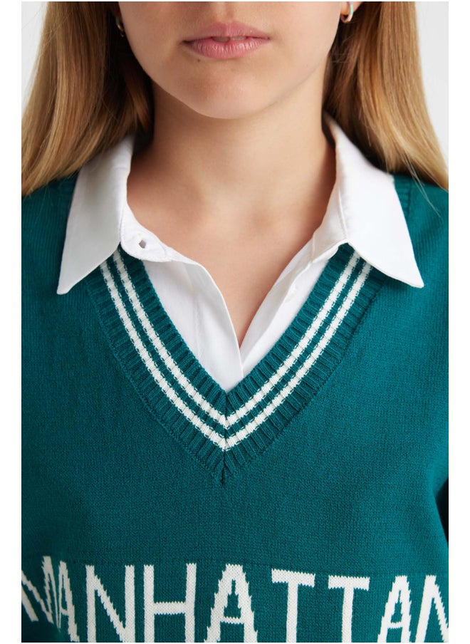 DeFacto Girl Tricot Regular Fit Sweater  - Image 5