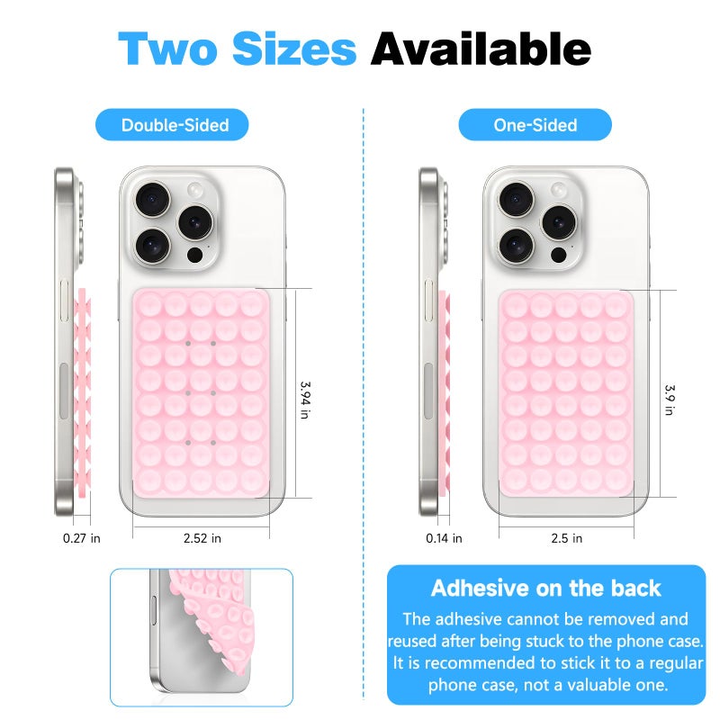 QxbBox 4Pack Silicone Suction Cup Phone Case Mount Double Sided, Hands-Free Strong Grip Holder for Selfies and Videos,Silicon Sticky Phone Grip with Higher Suction Power for Cell Phone - Image 3