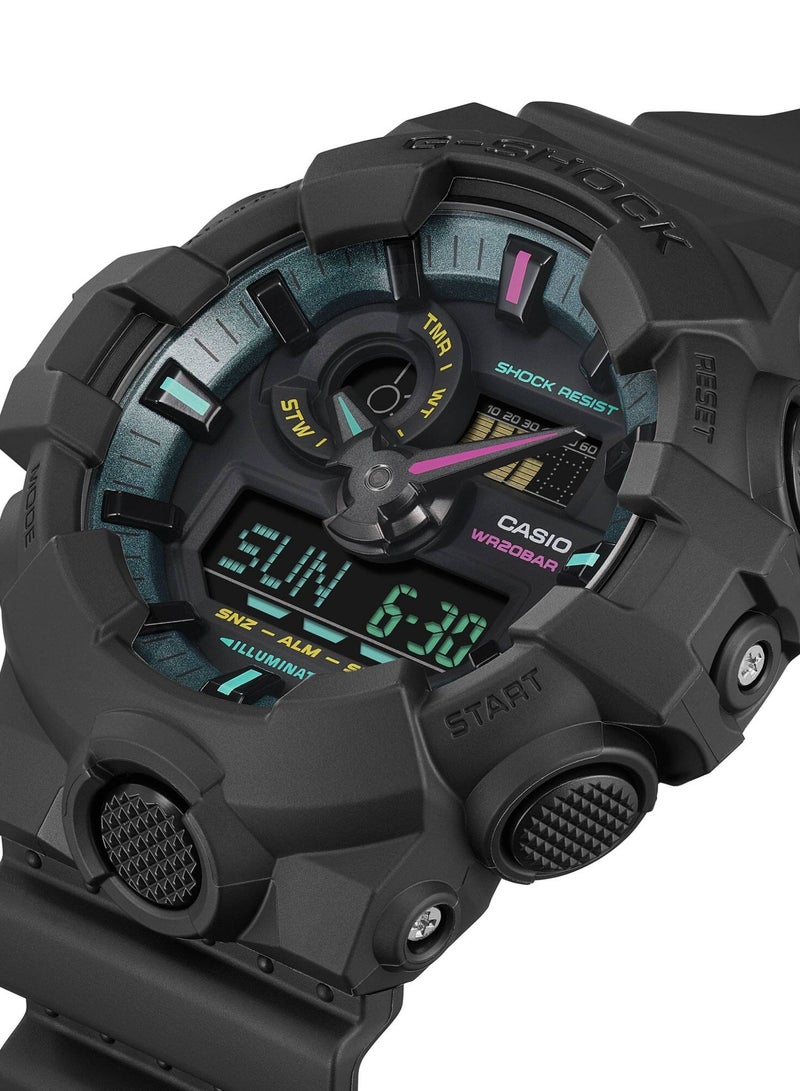 CASIO Analog-Digital Resin Band Men's Watch GA-700MF-1A - Image 3