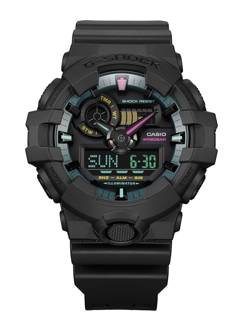 CASIO Analog-Digital Resin Band Men's Watch GA-700MF-1A - Image 2