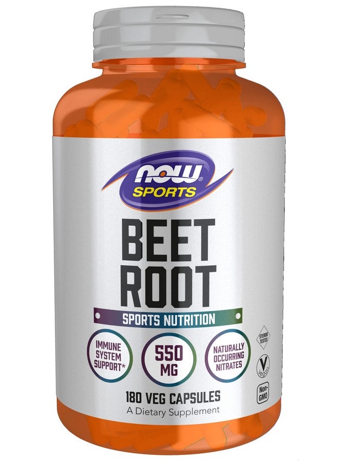now Sports Beet Root Veg Sports Nutrition Immune System Support* 550 Mg Naturally Occurring Nitrates 180 Veg Capsules - Image 2