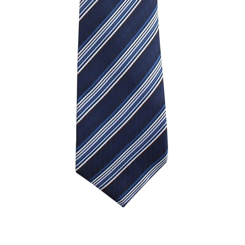 Kovove Kavove The Pleasing Striped Blue Necktie For Men - Image 4