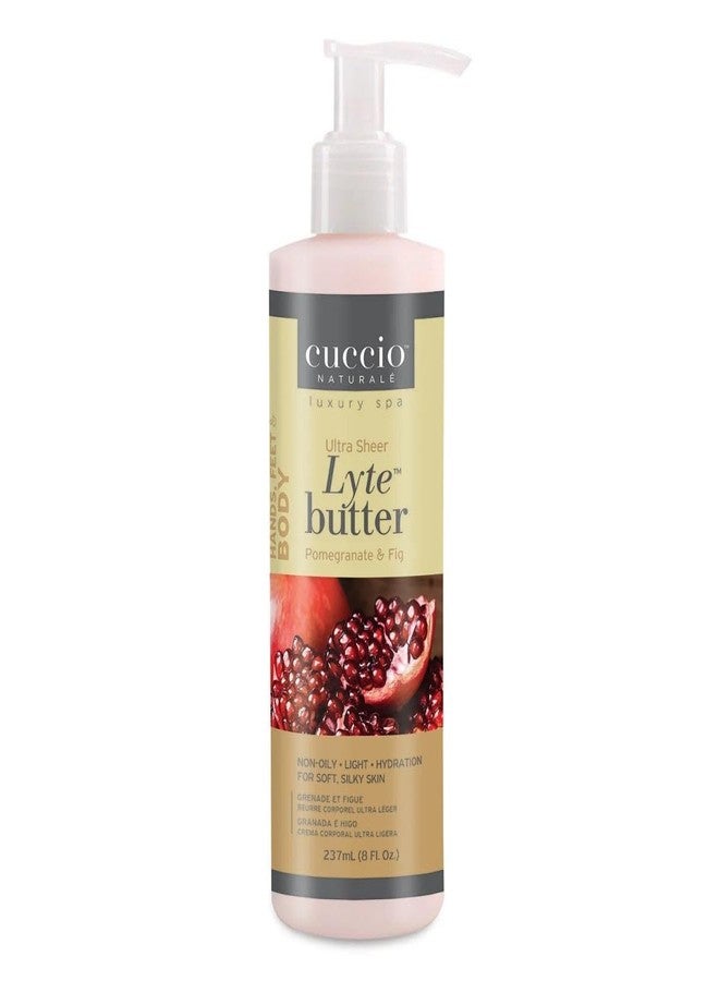 Cuccio Naturale Lyte Moisturizer & Replenishing Cream - Deep Hydration, Repairs Dry Skin - Pomegranate & Fig - 237 ML - Image 1