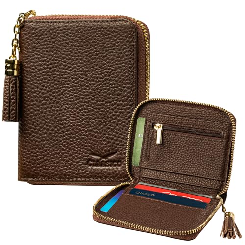 Claasico Bifold Wallet for Women RFID Blocking | Genuine Leather Zip Wallet & Ladies Coin Pocket | Stylish Credit Card Holder | Travel Wallet with Anti-Theft Protection - Image 1