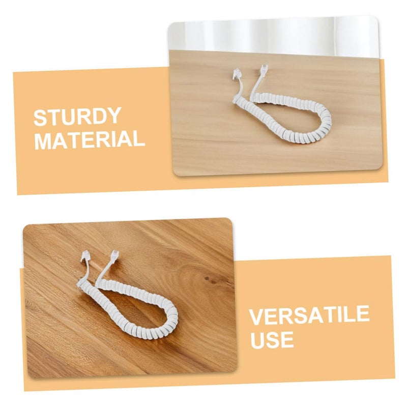 3 Pcs Durable Coiled Telephone Cord Anti Tangle Spring Wire Flexible Design Easy Installation - Image 4