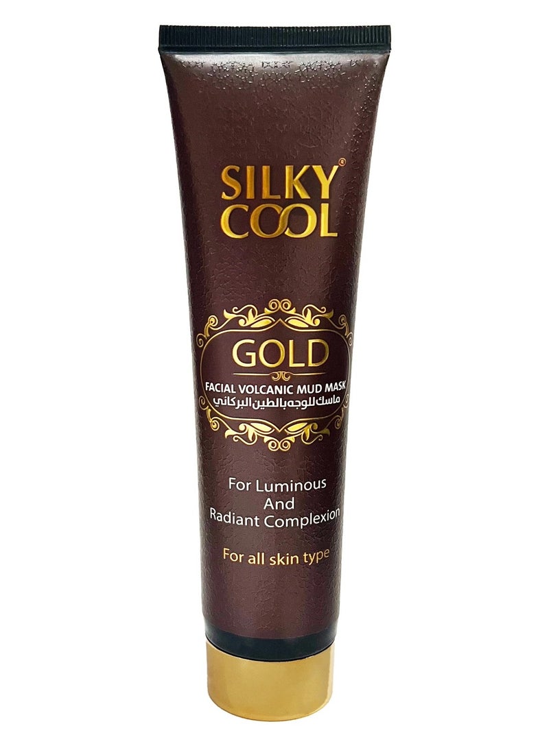 Silky Cool Gold Facial Volcanic Mud Mask 140ml