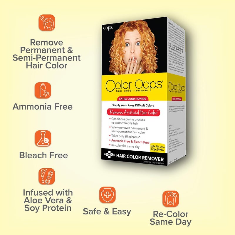 Color Oops Extra Conditioning Hair Color Remover - Removes Direct/Permanent Dyes - Image 5