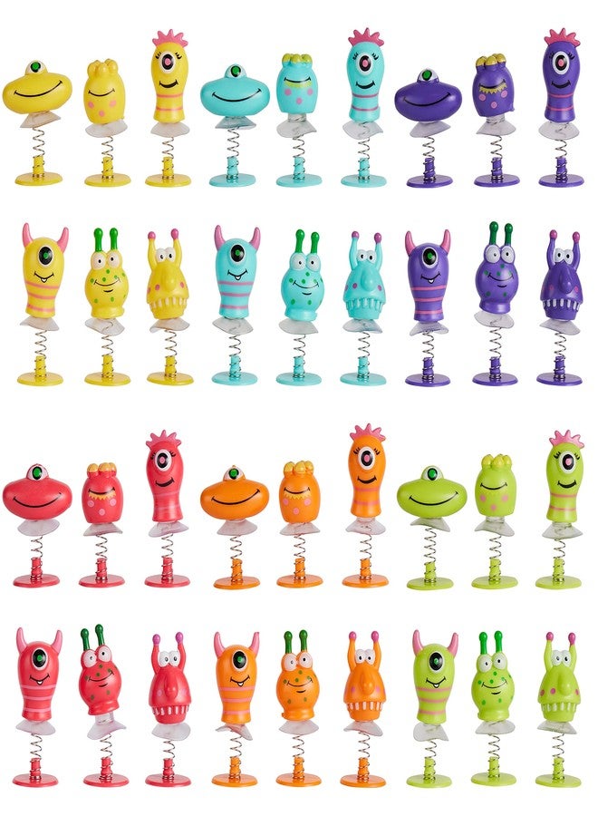 THE TWIDDLERS - 36 Monster Spring Launchers Toys, Jumping Popper Toy, Pop Up Bouncy Spring Toys for Kids, Pinata, Goodie Bags, Classroom Prizes, Birthday Party Favor for Kids - Image 1