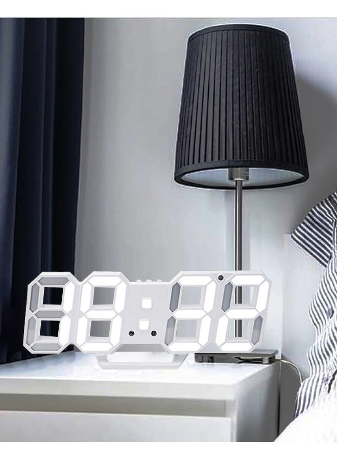 USB Charging Digital Clock, 3D Modern Wall Clock, Fashionable Alarm Clock Suitable for Modern Home Decoration  - Image 1