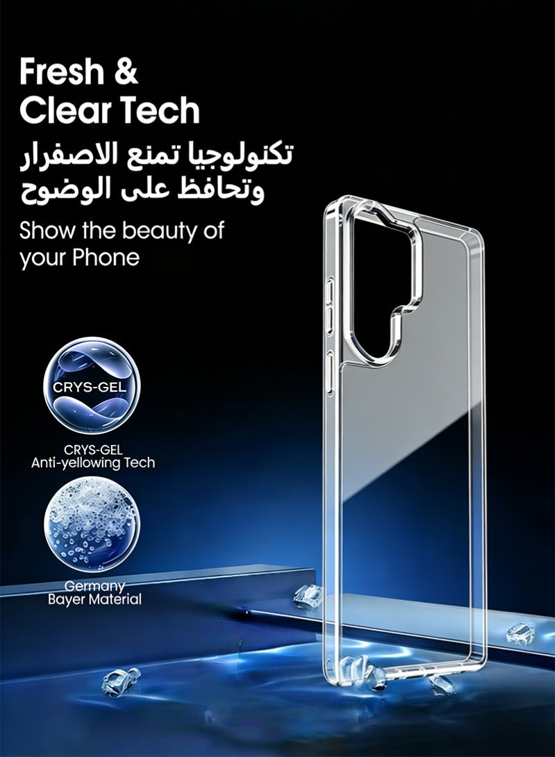 Samsung Galaxy S25 Ultra Case Clear, iCrystal Tech, Effectively Delays Yellowing Samsung S25 Ultra Cover, Anti-Scratch Hard PC Back, Shockproof Edge Slim Transparent Case 6.9 inch (Clear) - Image 2