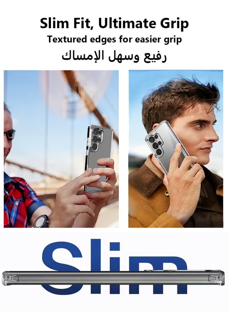 Samsung Galaxy S25 Ultra Case Clear, iCrystal Tech, Effectively Delays Yellowing Samsung S25 Ultra Cover, Anti-Scratch Hard PC Back, Shockproof Edge Slim Transparent Case 6.9 inch (Clear) - Image 3