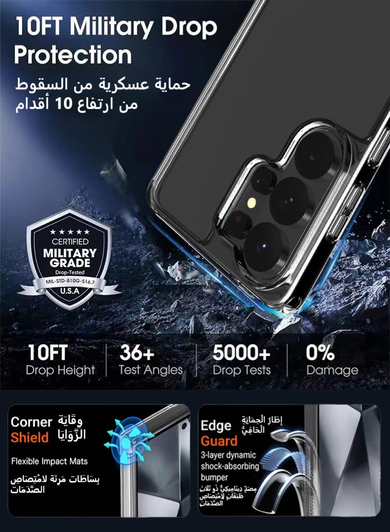 Samsung Galaxy S25 Ultra Case Clear, iCrystal Tech, Effectively Delays Yellowing Samsung S25 Ultra Cover, Anti-Scratch Hard PC Back, Shockproof Edge Slim Transparent Case 6.9 inch (Clear) - Image 4