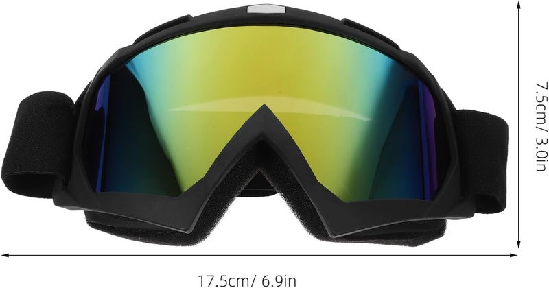 Motorcycle Riding Protective Goggles Windproof Safety Glasses with Gold Lens Dustproof Sports Eyewear for Outdoor Cycling and Skiing - Image 2