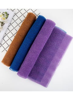 Generic 3-Piece African Net Bath Sponge Exfoliating Long Body Scrubber Tight Weave Beauty Skin Smoother Tower Bath Cloth Porous Stretches Back Washcloths For Daily Use  - Image 1