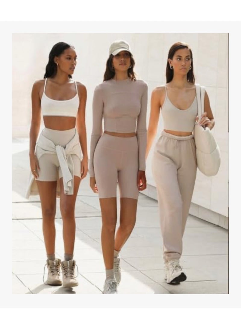 VALANDY Creamlush 4 Pack Biker Shorts Women-8" High Waisted Stretchy Soft Yoga Lounge Shorts - Image 3