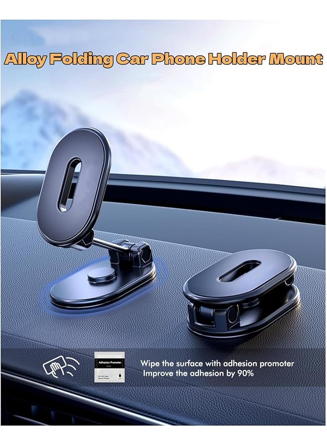 KASTWAVE Magnetic Phone Mount For Car - Super Strong 8 Magnet, 360° Rotation, Universal Dashboard Holder For All Smartphones, Alloy Folding Design - Image 2