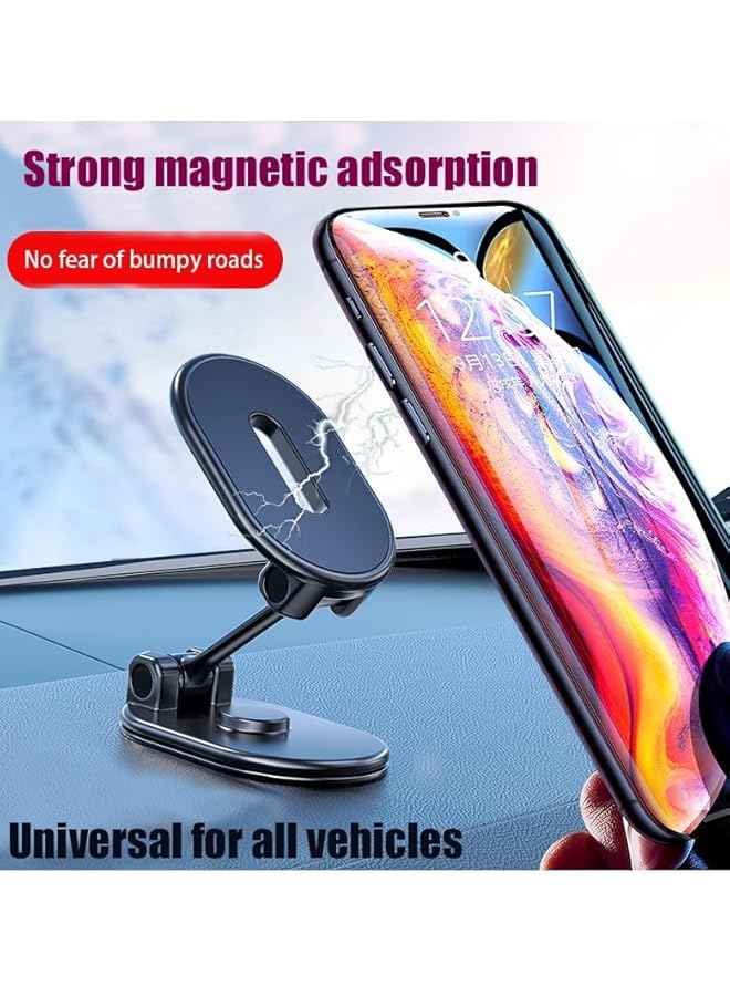 KASTWAVE Magnetic Phone Mount For Car - Super Strong 8 Magnet, 360° Rotation, Universal Dashboard Holder For All Smartphones, Alloy Folding Design - Image 3
