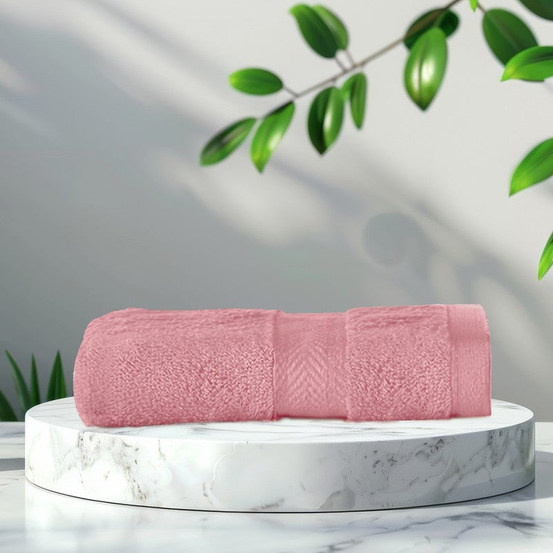 Rest منشفة وجه 1PC 100% قطن 30x30 سم ، 12x12 بوصة بلون وردي باهت ناعمة وعالية الامتصاص بجودة فائقة النعومة - Image 2