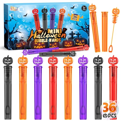 spring flower SpringFlower Halloween Party Favor For Kids Halloween Mini Bubble Wands Halloween Gifts For Trick Or Treating School Classroom RewardsGoodie Bag Fillers 36 Pack - Image 1