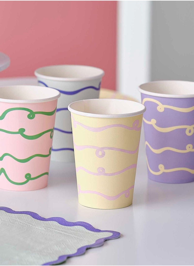 Ginger Ray Pastel Wave Paper Cup - Image 1