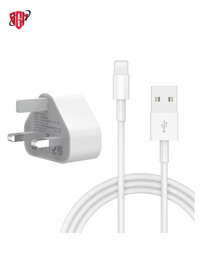 BGM 5V 1A Power Adapter Supply, USB Charger Cable and Plug Compatible for i Phone 5S, 6, 6S, 6 Plus, 6S Plus, 7, 7 Plus, 8, 8 Plus, XS, X, XS Max, 11, XR, i Pod Touch 5G Power Cord  - Image 2