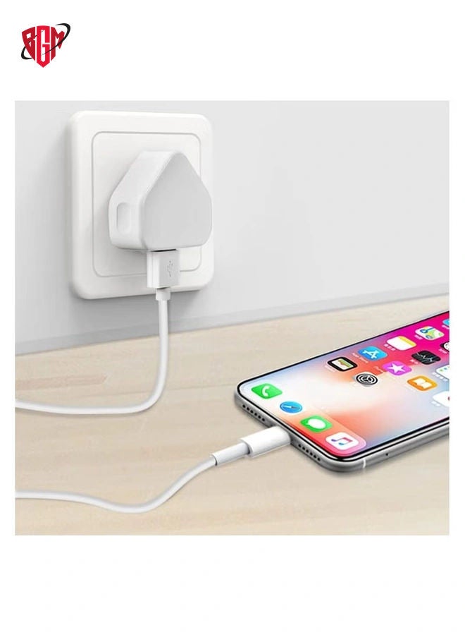BGM 5V 1A Power Adapter Supply, USB Charger Cable and Plug Compatible for i Phone 5S, 6, 6S, 6 Plus, 6S Plus, 7, 7 Plus, 8, 8 Plus, XS, X, XS Max, 11, XR, i Pod Touch 5G Power Cord  - Image 3