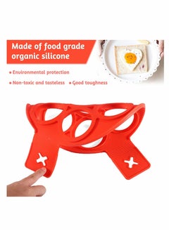 Y&D Pancake Mold Maker, Silicone Non-Stick Egg Ring, Baking Round and Heart-shape Omelette 2 Pack  - Image 3