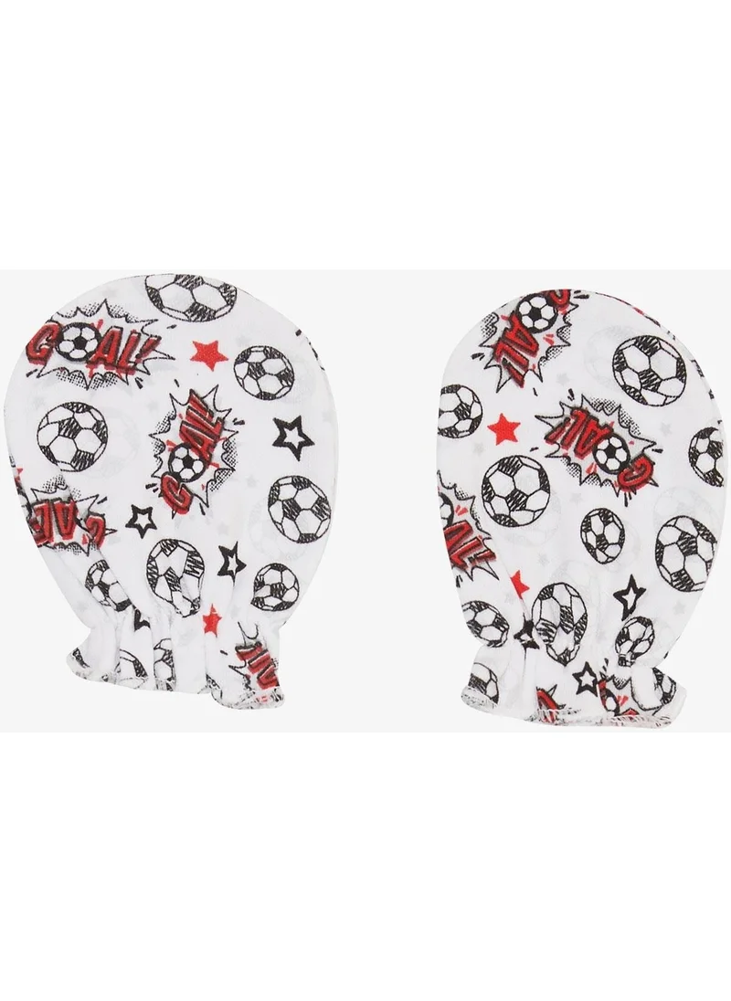 بريز Newborn Baby Gloves Football Themed White