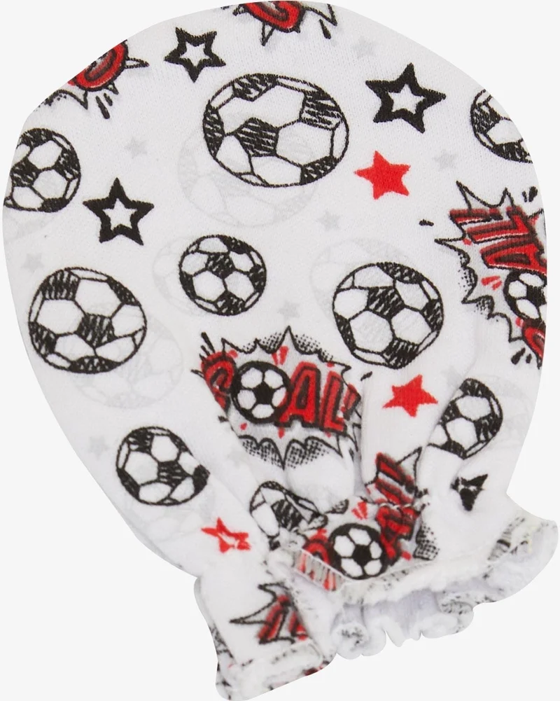 بريز Newborn Baby Gloves Football Themed White