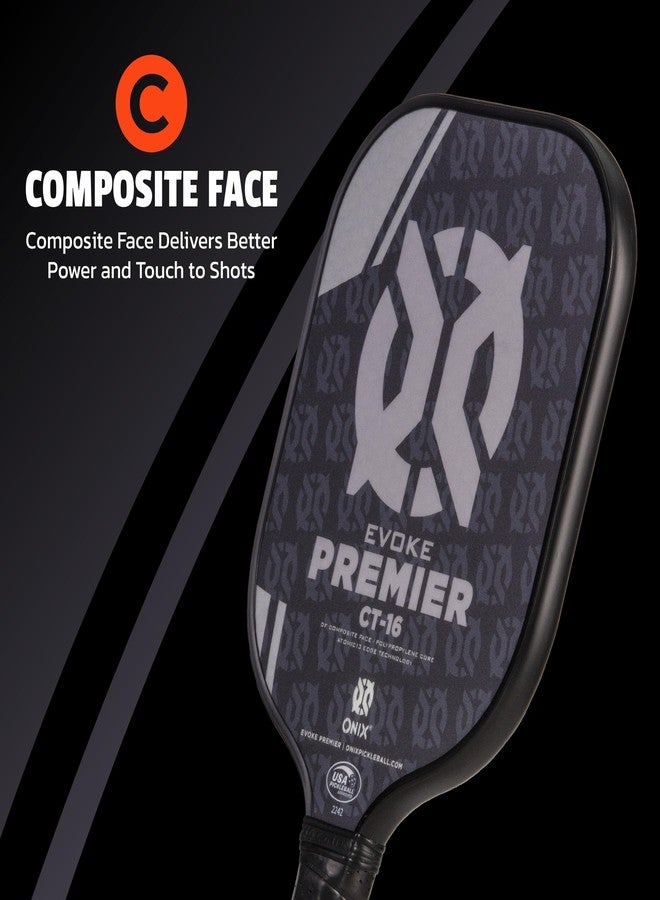 Onix Evoke Premier CT-16 Premier Pickleball Paddle Polypropylene Honeycomb Core Protective Edgeguard and Composite Face Paddle - Image 4