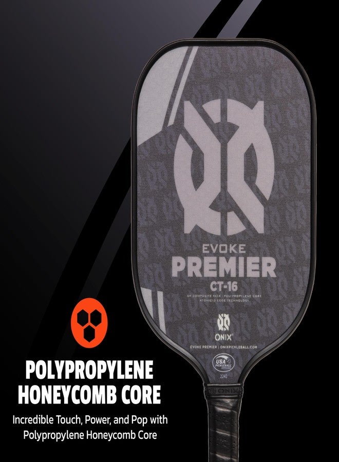 Onix Evoke Premier CT-16 Premier Pickleball Paddle Polypropylene Honeycomb Core Protective Edgeguard and Composite Face Paddle - Image 2
