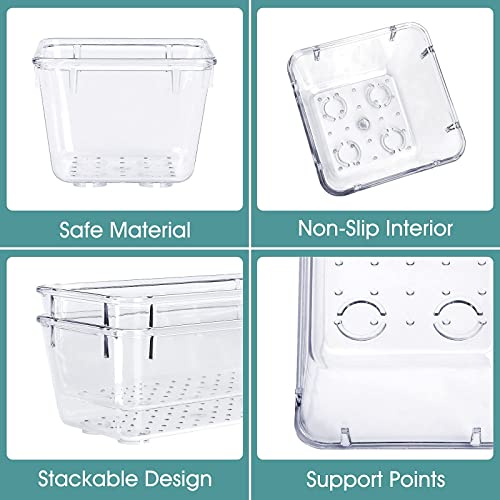 WOWBOX 25 PCS Clear Plastic Drawer Organizer Set, 4 Sizes Desk Drawer Divider Organizers and Storage Bins for Makeup, Jewelry, Gadgets for Kitchen, Bedroom, Bathroom, Office - Image 3